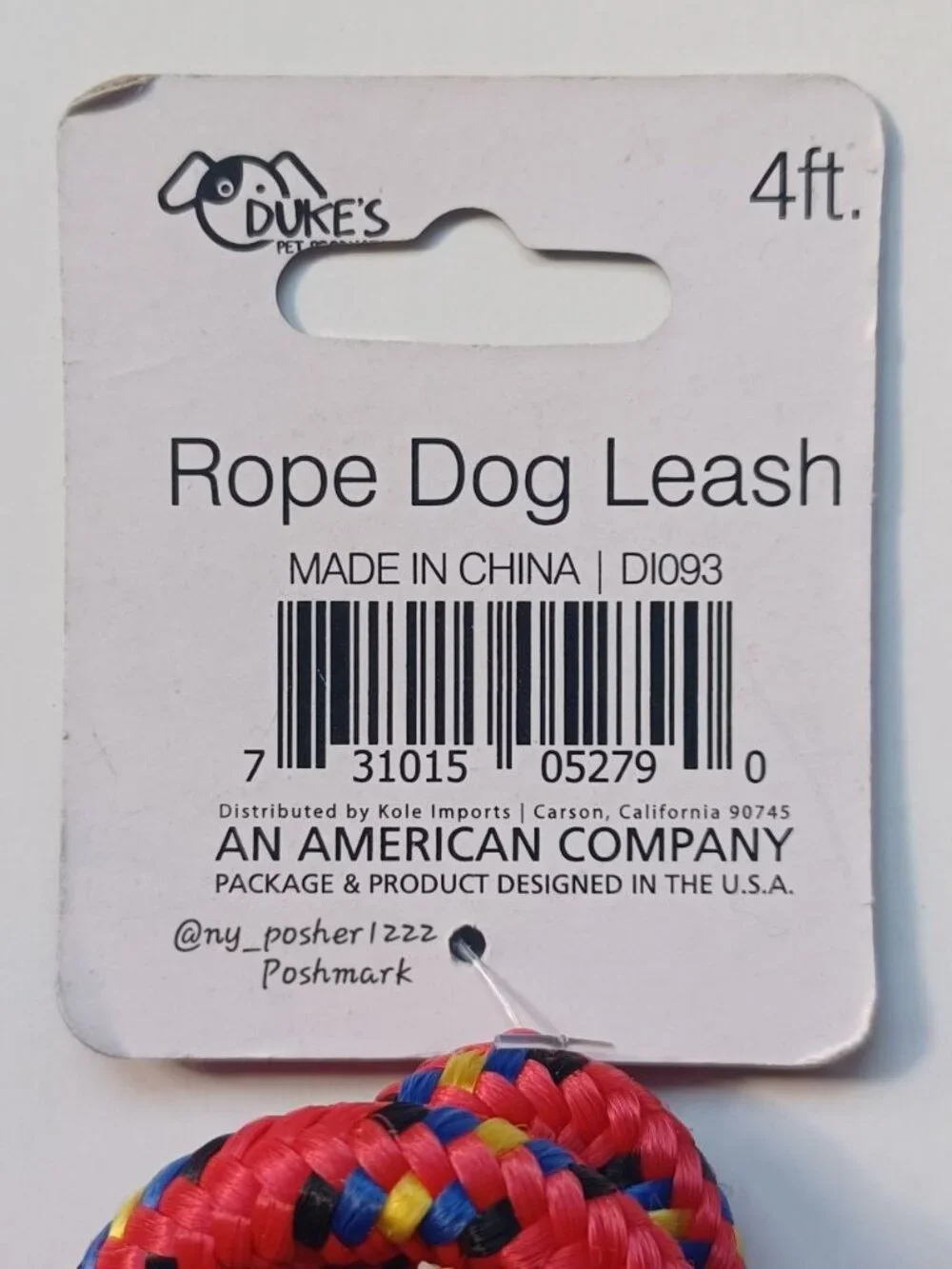 𝗛𝗮𝗹𝘁𝗶 Headcollar Size 2 Black & 𝖣𝖴𝖪𝖤'𝖲 Rope Dog Leash 4-Ft Red Bundle